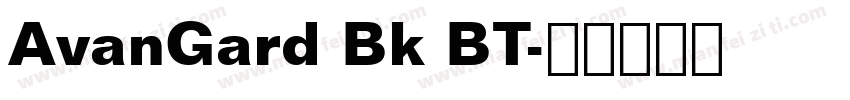 AvanGard Bk BT字体转换